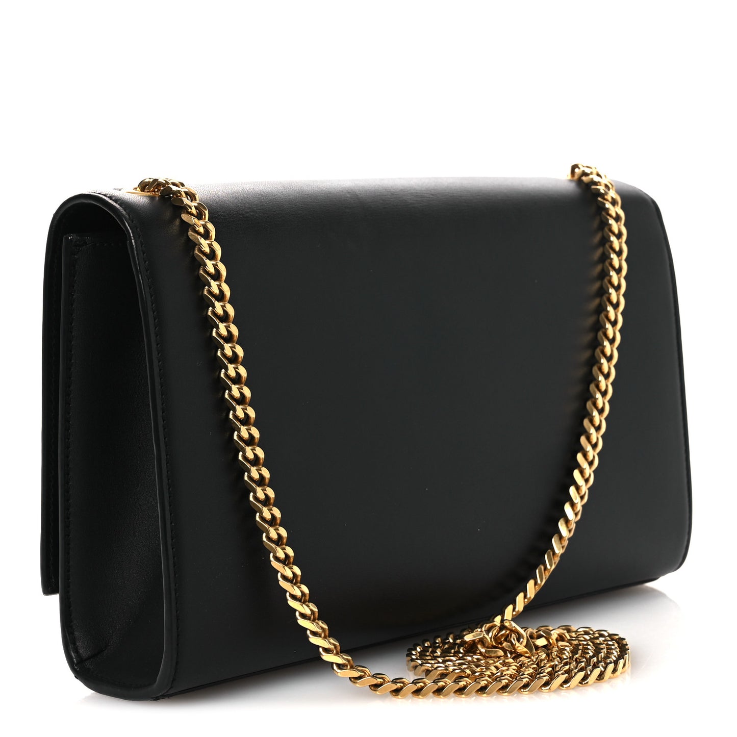 Smooth Calfskin Medium Classic Monogram Kate Tassel Satchel Black
