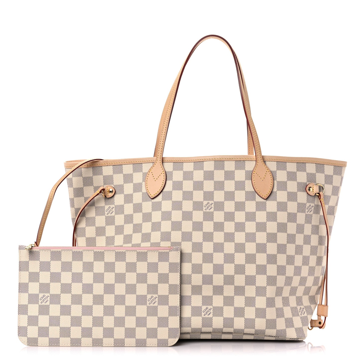Damier Azur Neo Neverfull MM Rose Ballerine