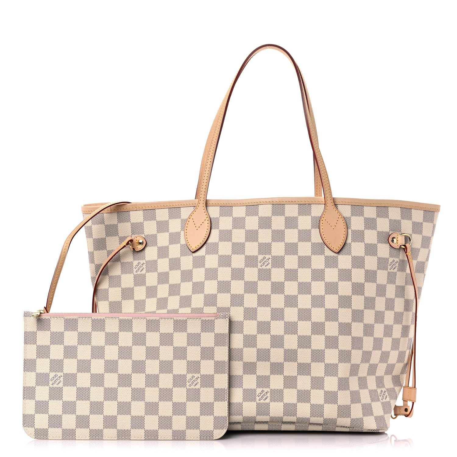 Louis Vuitton Damier Azur Neo Neverfull MM Rose Ballerine 1 of 12