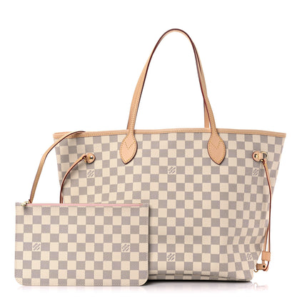 Louis Vuitton Damier Azur Neo Neverfull MM Rose Ballerine 1 of 12