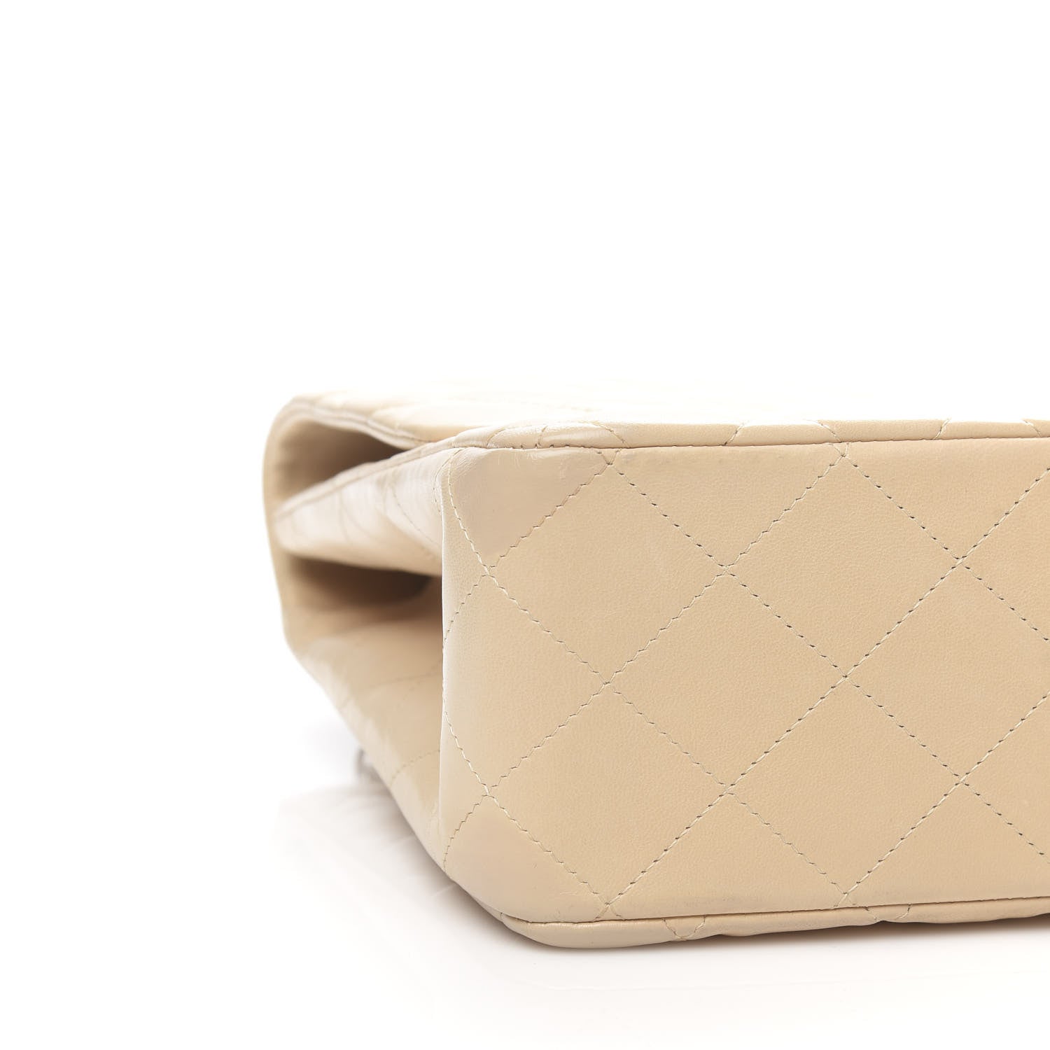 Chanel Lambskin Quilted Jumbo Double Flap Beige 9 of 12