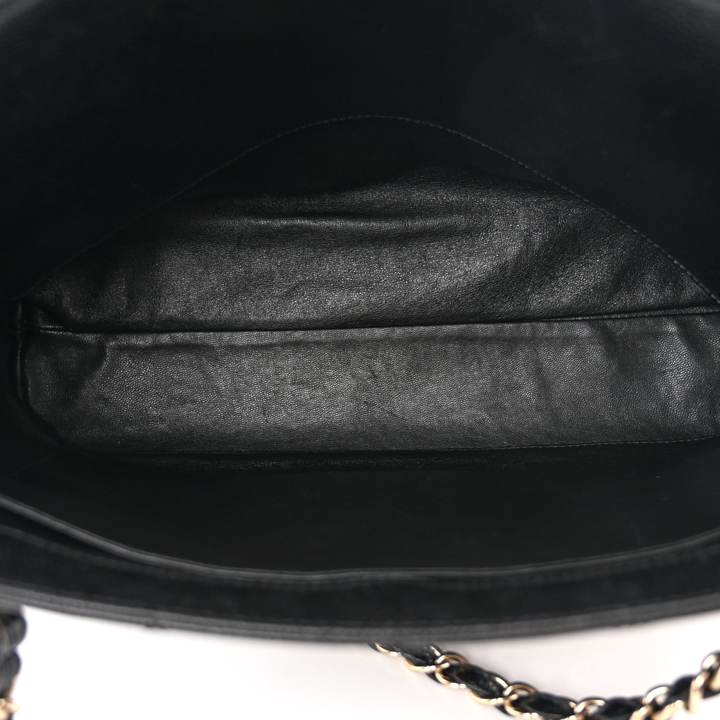 Caviar Quilted Large Shopping Tote Black