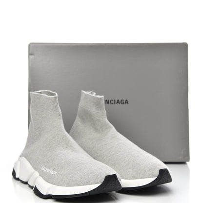 Balenciaga Sweatshirt Knit Bi-Color Sole Mens Speed Sneakers 45 Grey White Black 8 of 8