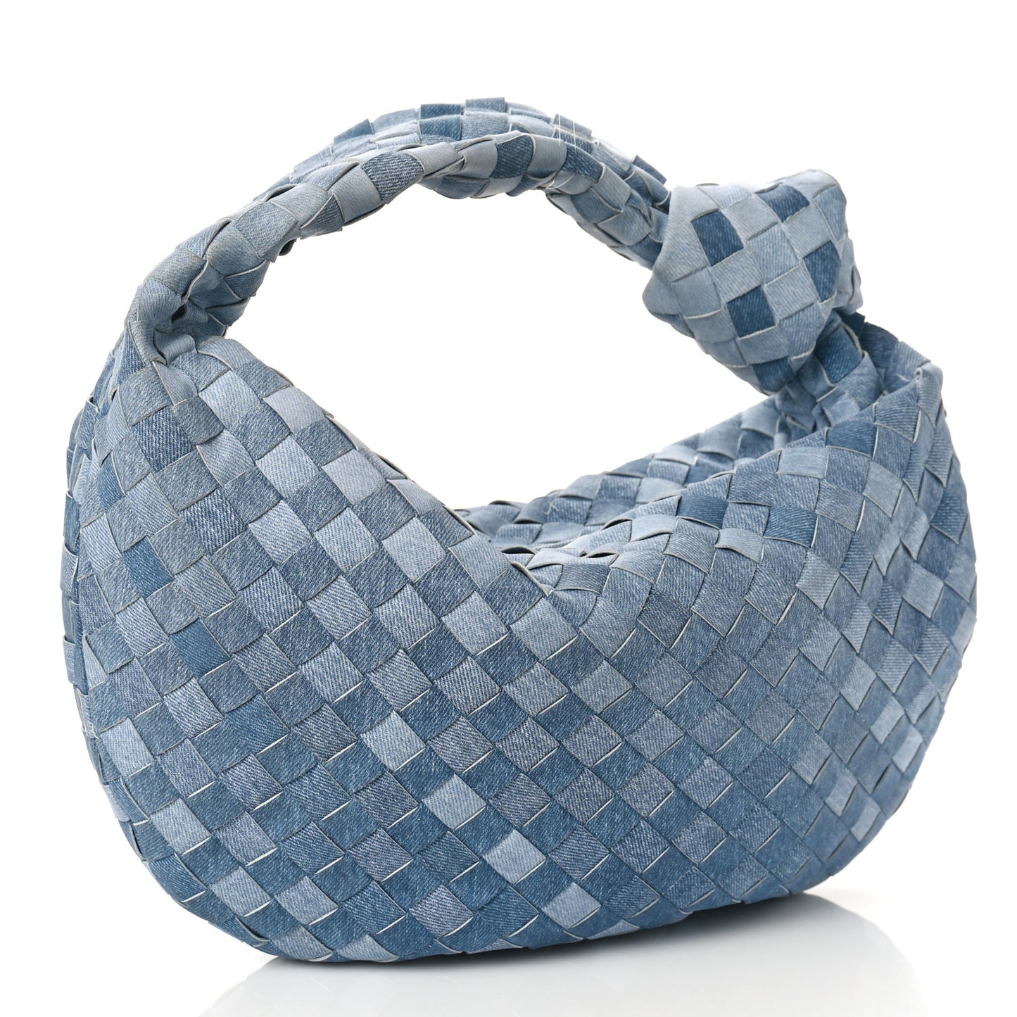 Nappa Denim Effect Intrecciato Teen Jodie Hobo Denim