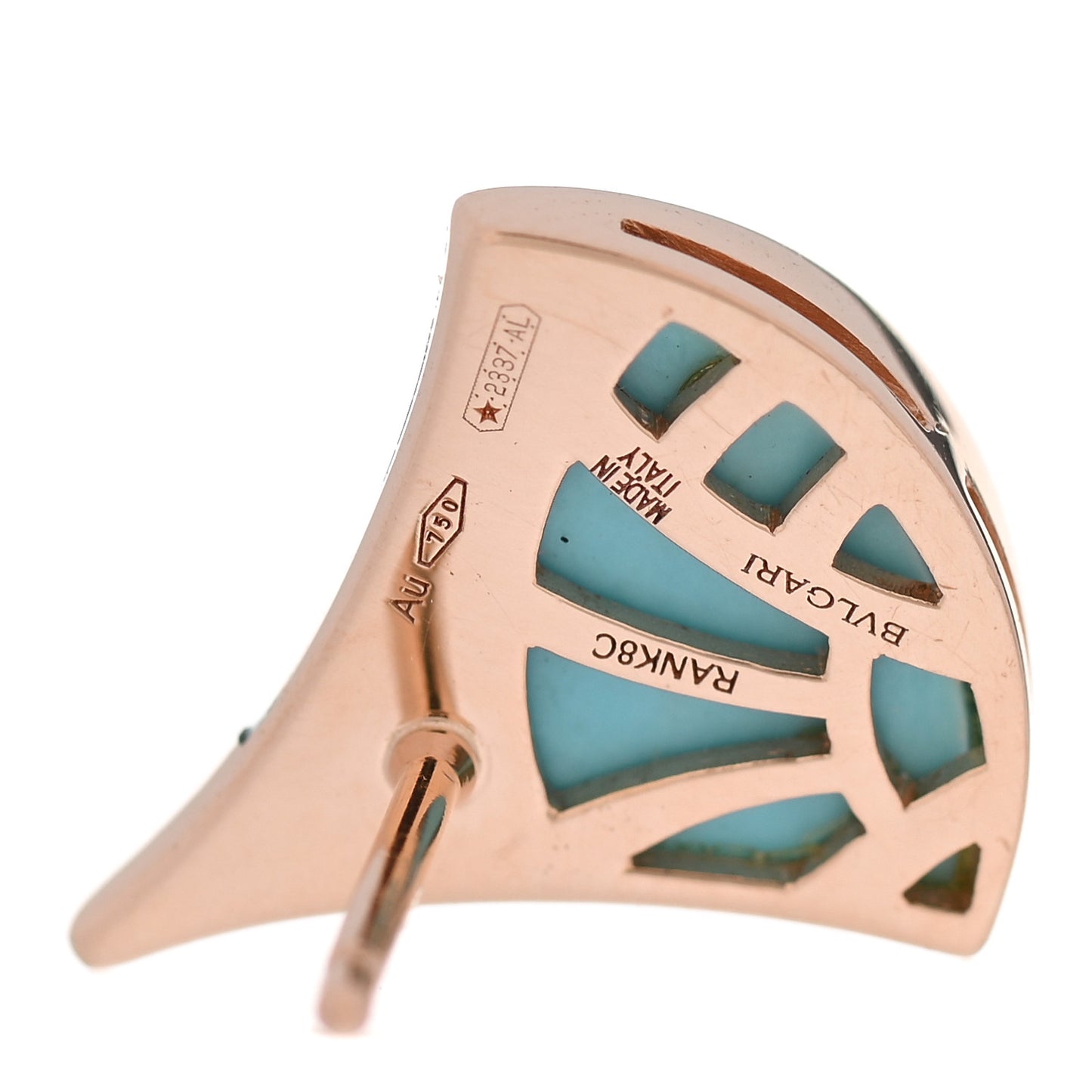 18K Rose Gold Diamond Turquoise Divas' Dream Stud Earrings