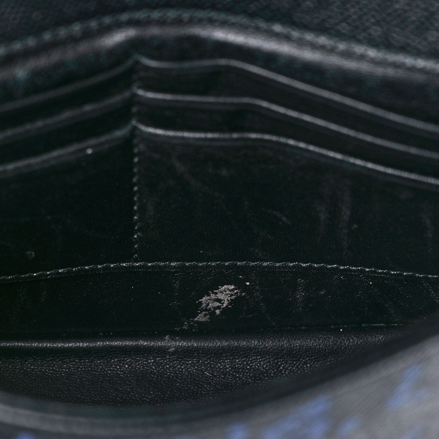 Balenciaga Grained Calfskin Graffiti BB Chain Wallet Black Bleu Violet 7 of 11