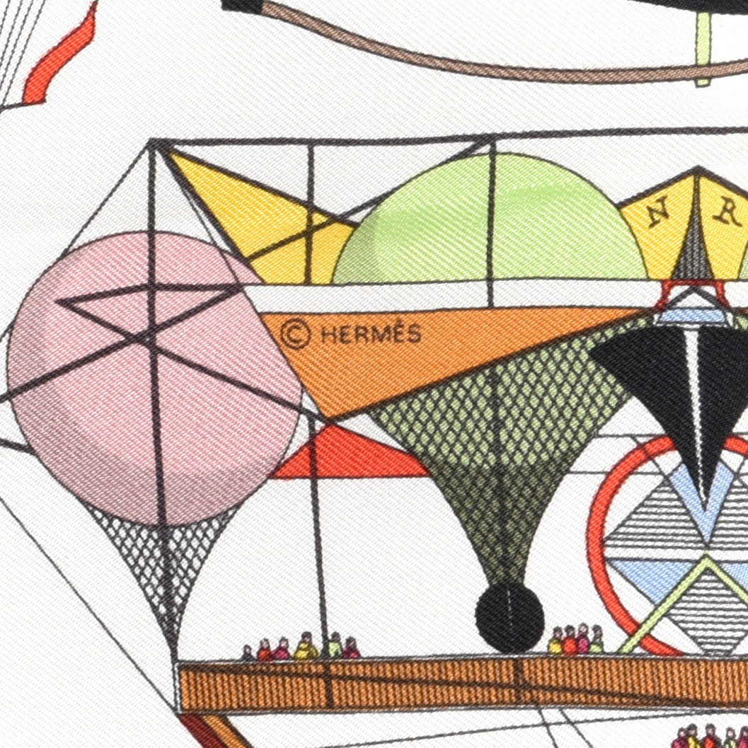 Hermes Silk Les Folies Du Ciel Scarf 2 of 4