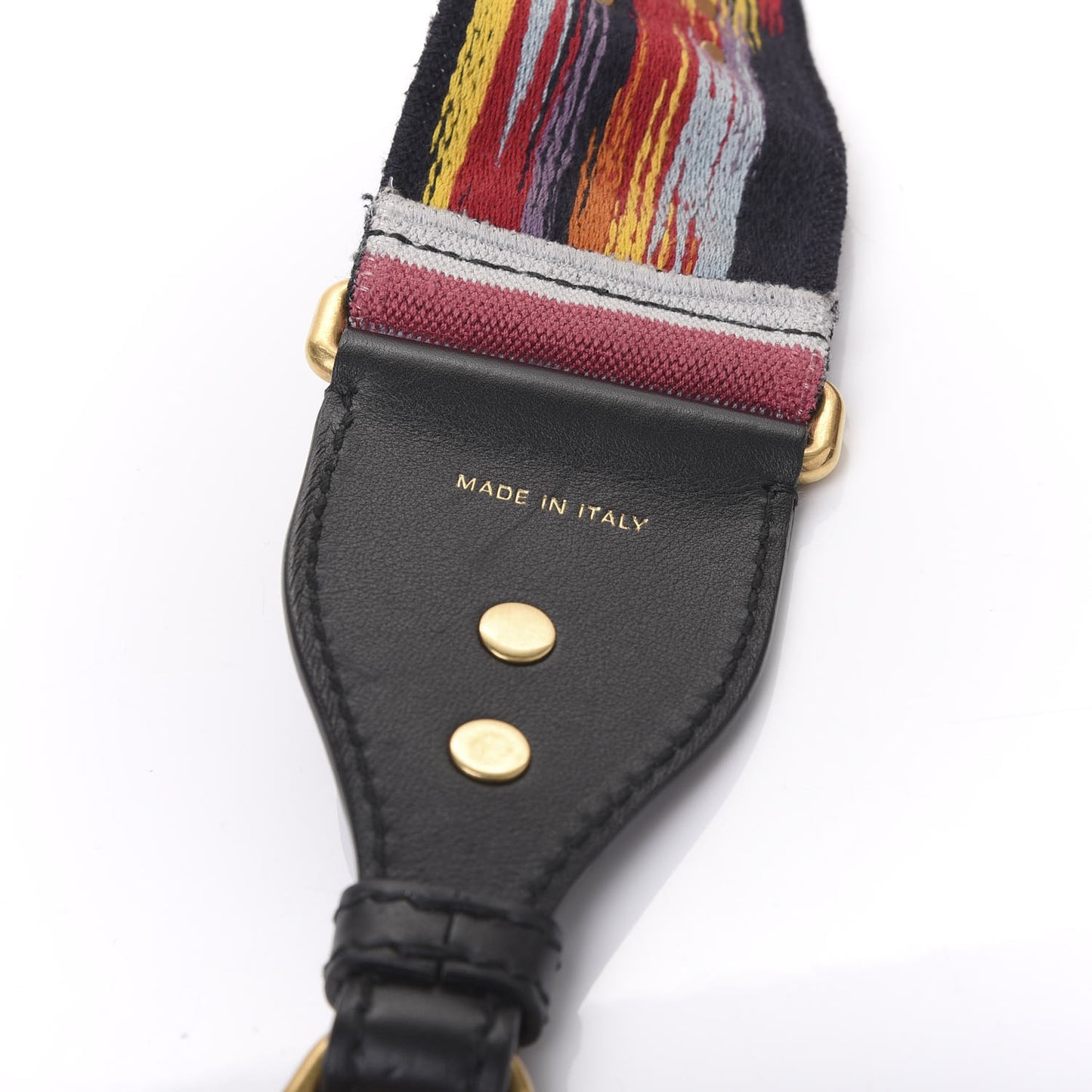 Canvas Embroidered Studded Rainbow J’Adior Shoulder Strap