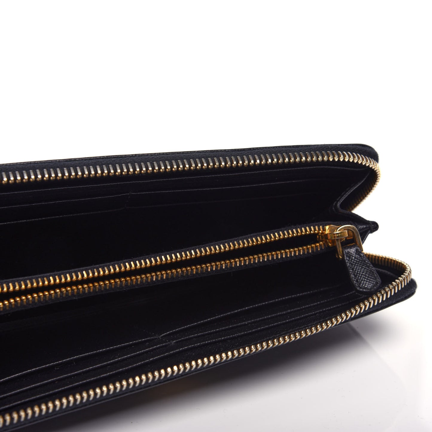 Saffiano Zip Around Wallet Black