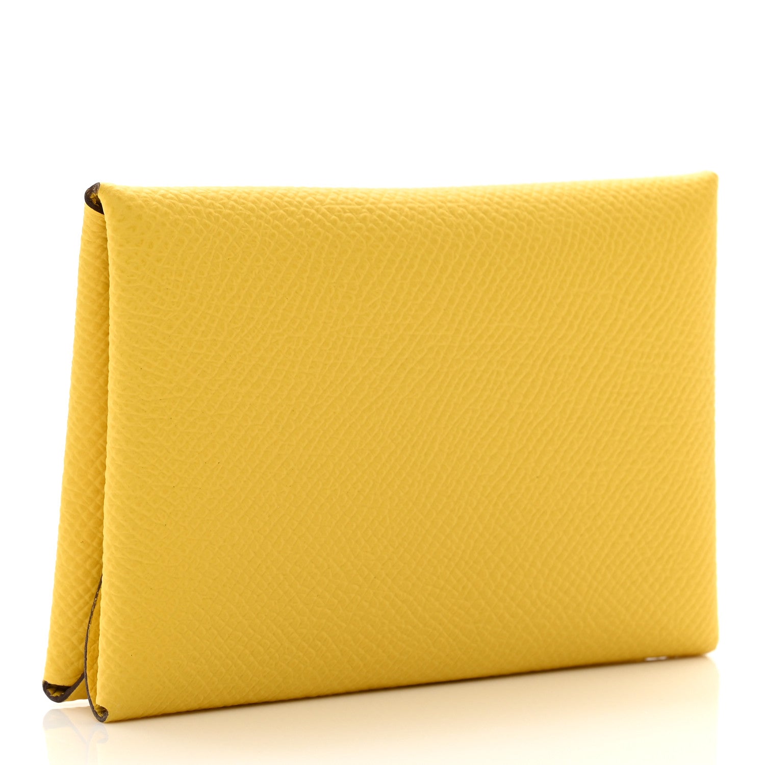 Hermes Epsom Calvi Duo Card Case Jaune De Naples 3 of 7