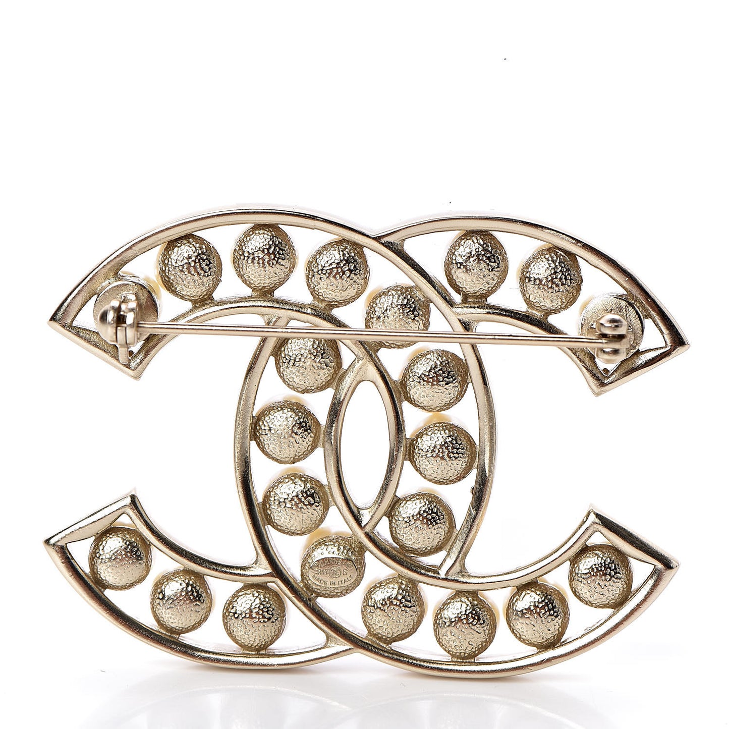 Pearl CC Brooch Light Gold
