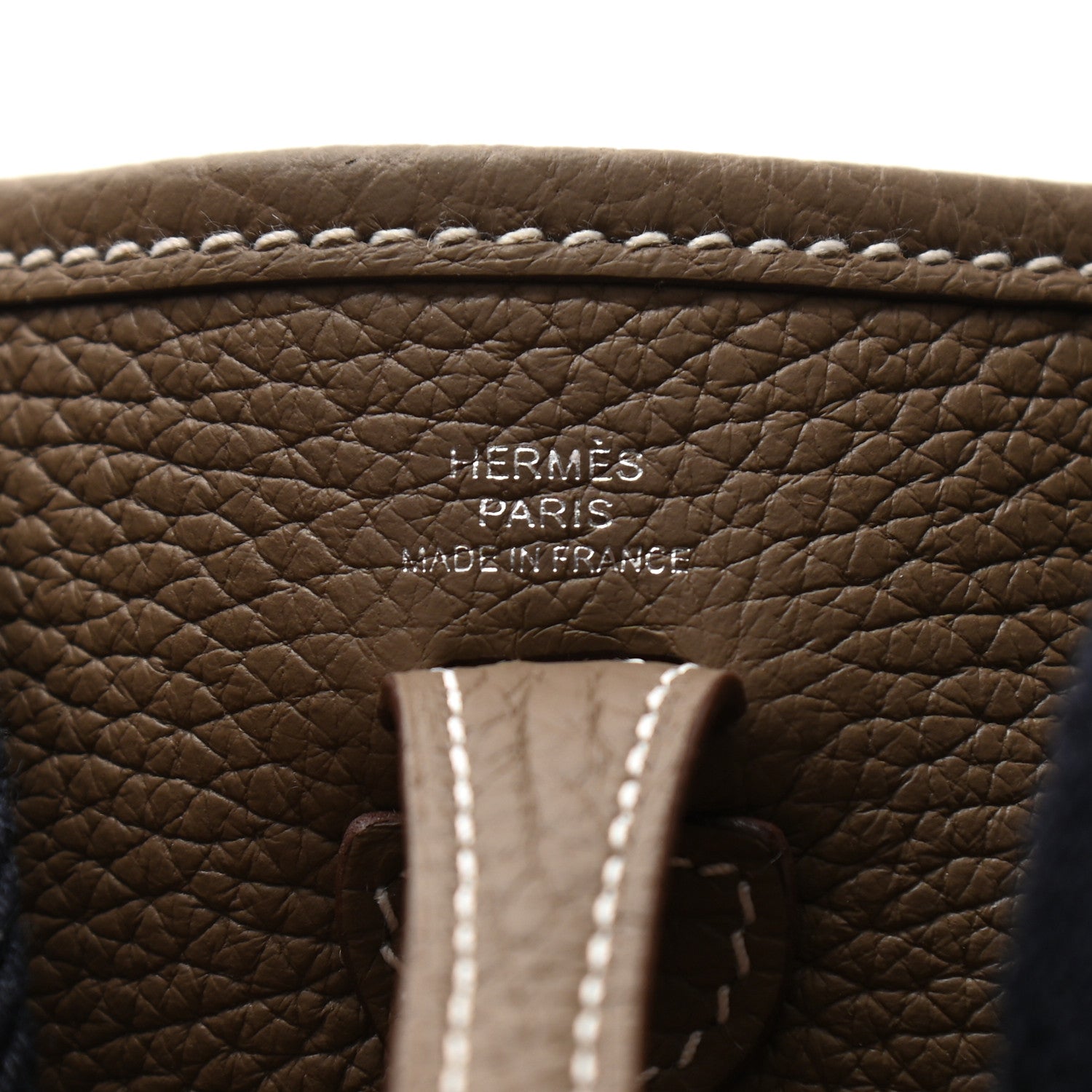 Hermes Taurillon Clemence Amazone Evelyne TPM Etoupe Bleu Indigo 6 of 9
