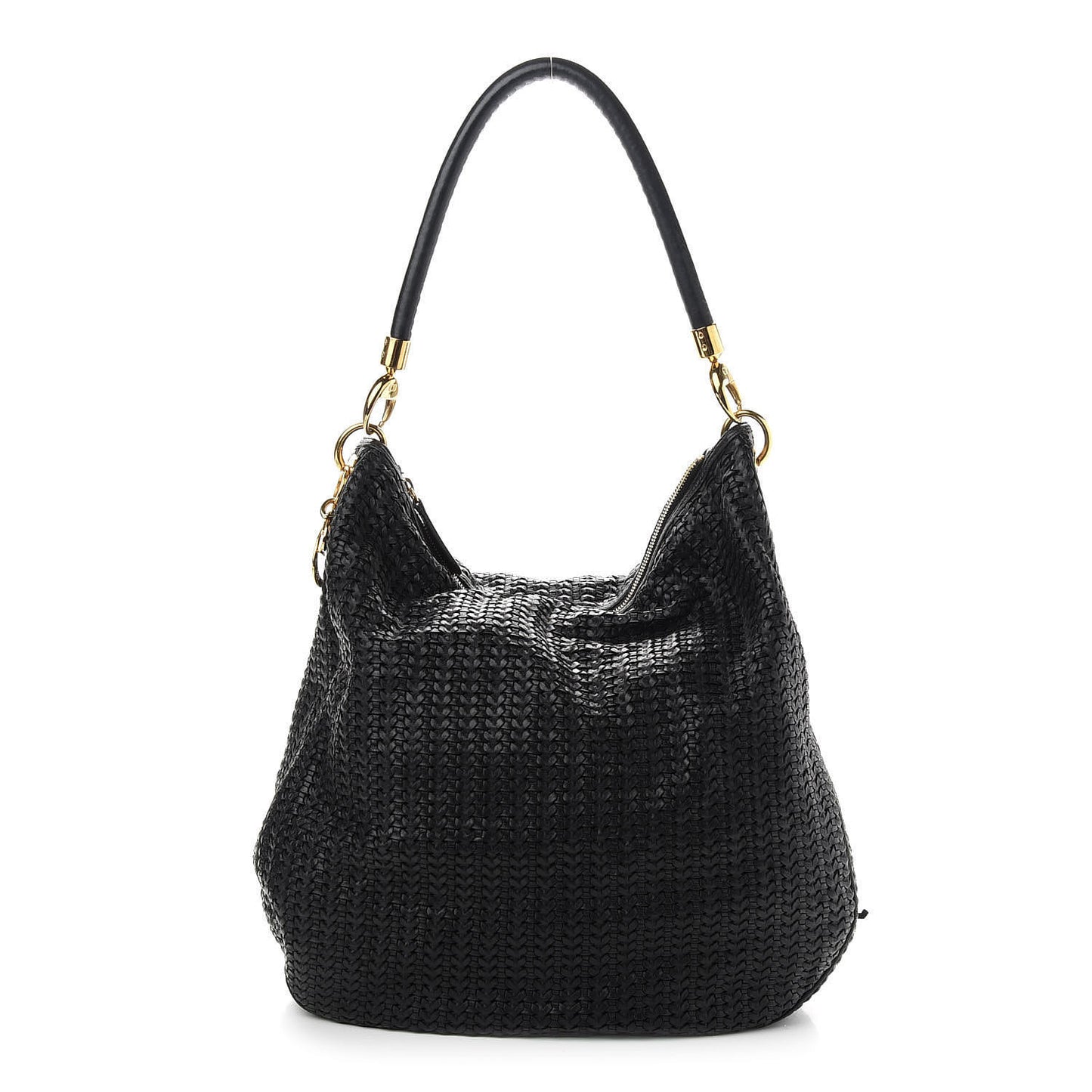 Lambskin Woven Dior Soft Hobo Black