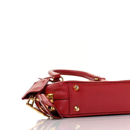 Prada Saffiano Lux Mini Top Handle Crossbody Bag Fuoco 6 of 7