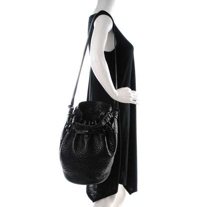 Alexander Wang Pebbled Lambskin Diego Bucket Bag Black Black Hardware 2 of 7
