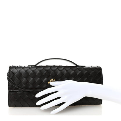 Bottega Veneta Nappa Intrecciato Long Andiamo Top Handle Clutch Fondant 2 of 10