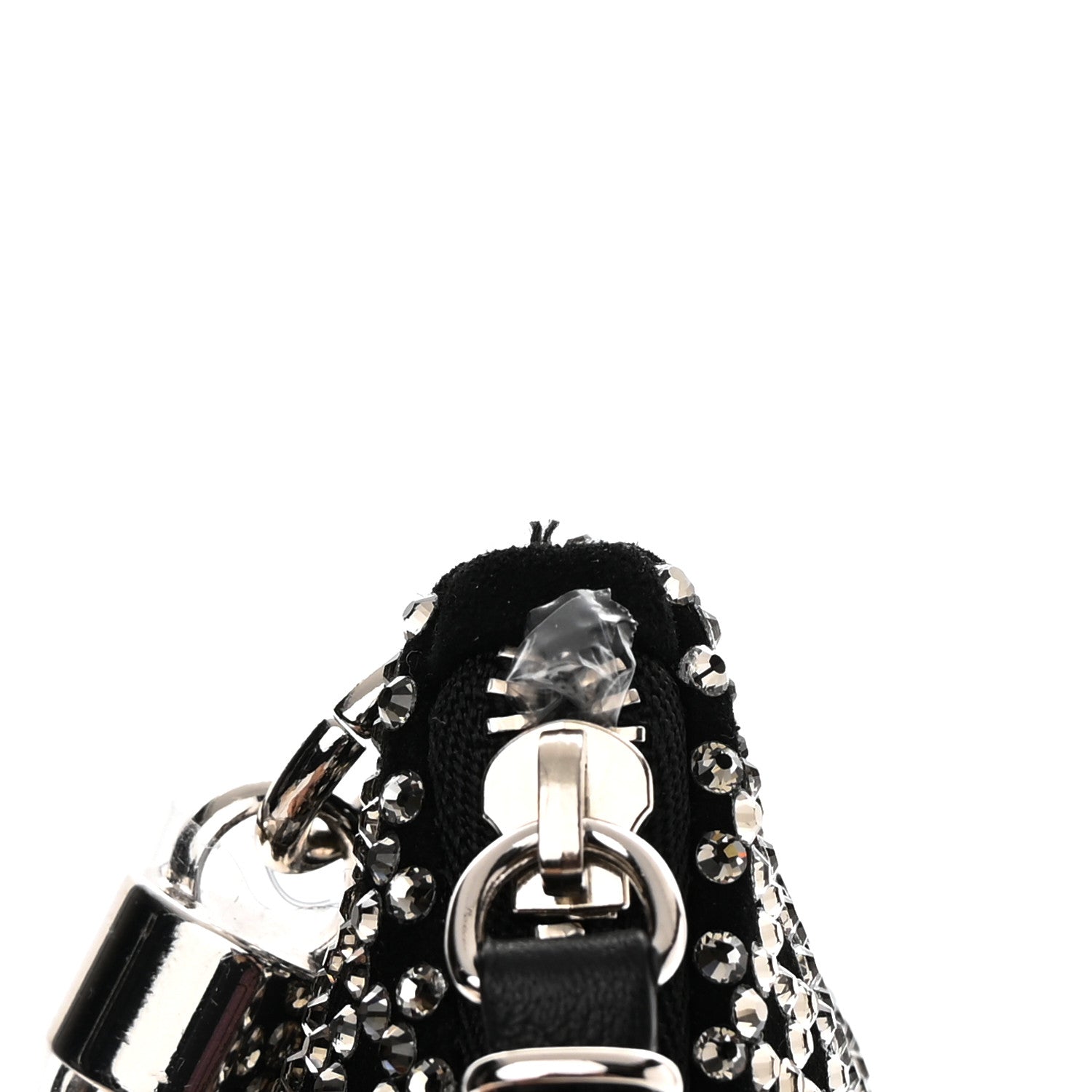 Jimmy Choo Suede Crystal Callie Tassel Shoulder Bag Silver 11 of 11