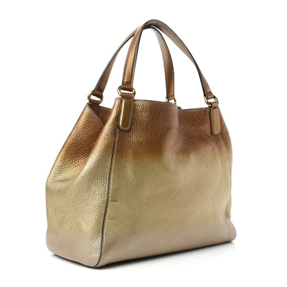 Gucci Metallic Pebbled Calfskin Medium Soho Shoulder Bag Gold Ombre 3 of 10