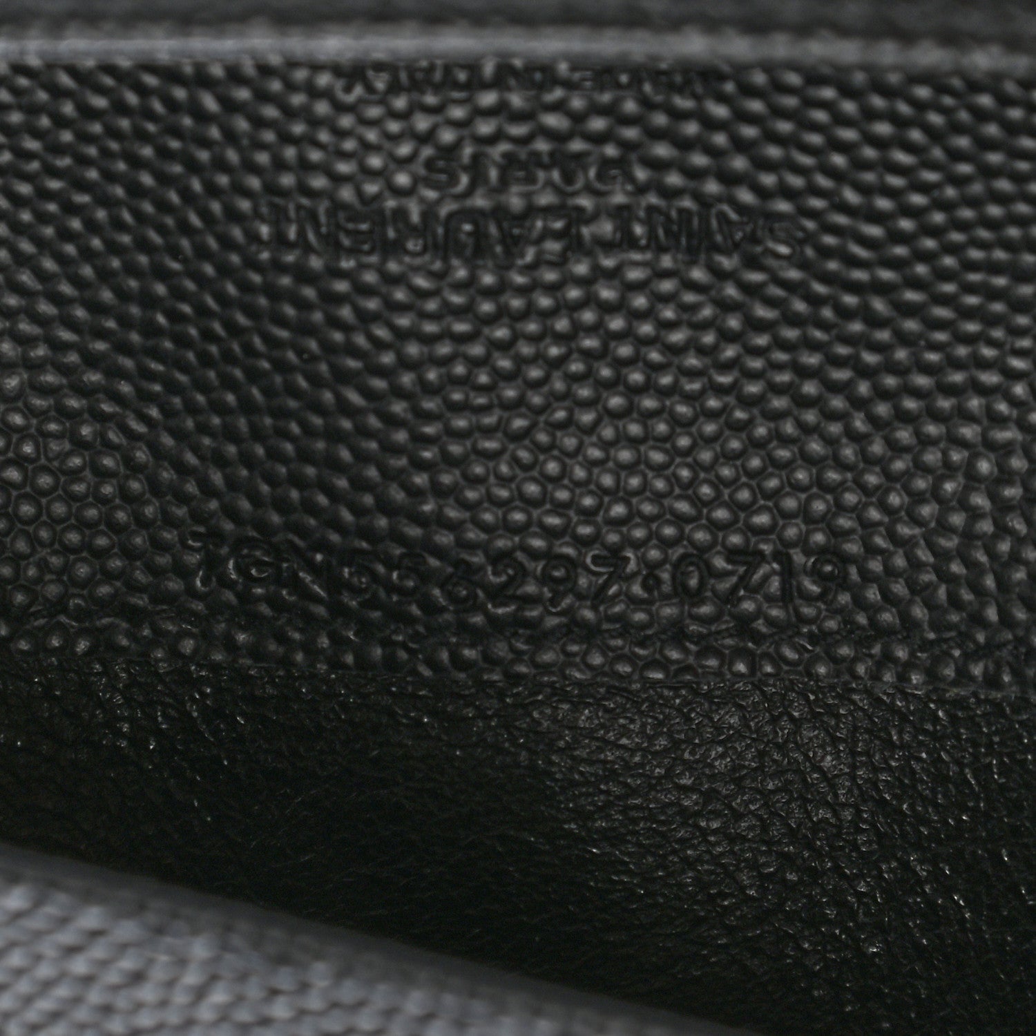 Saint Laurent Grain De Poudre Foldover Logo Wallet Black 7 of 9