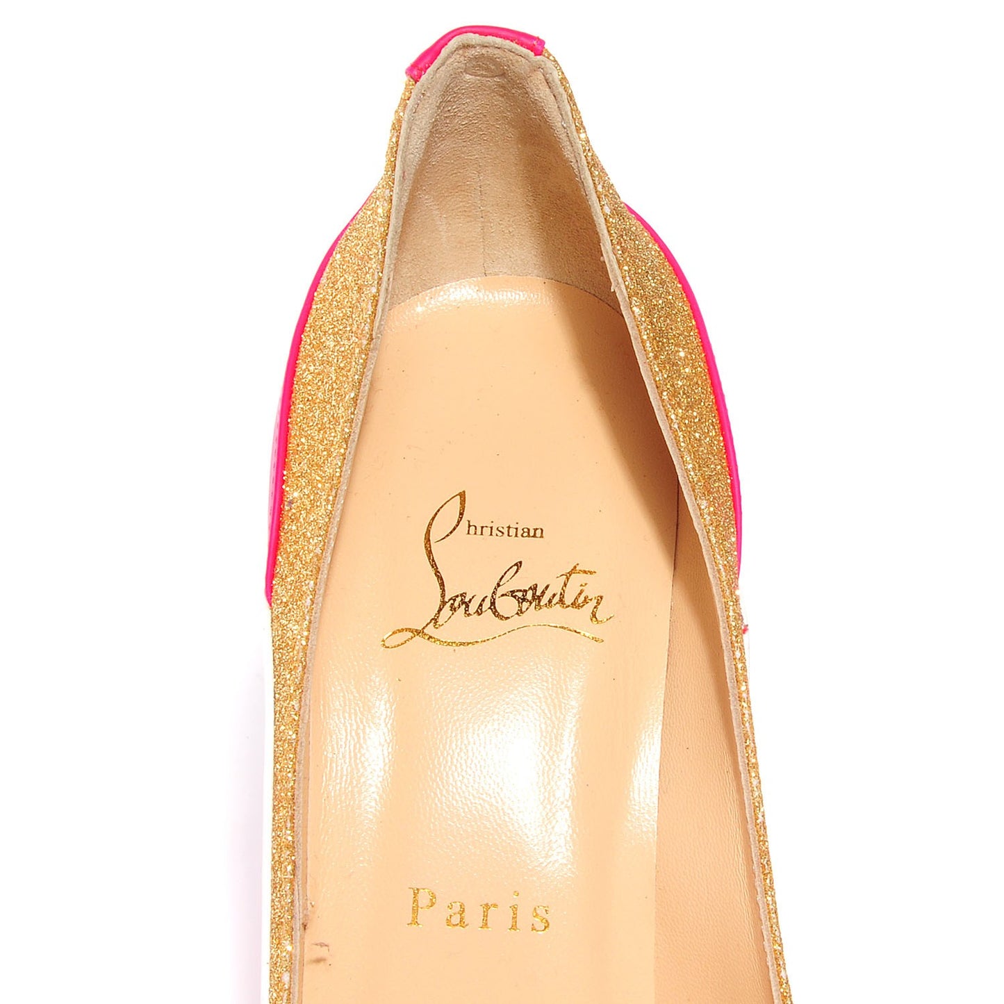 Jazz Calf Glittered Tucsick 100 Pumps 38.5 Fluo White Gold