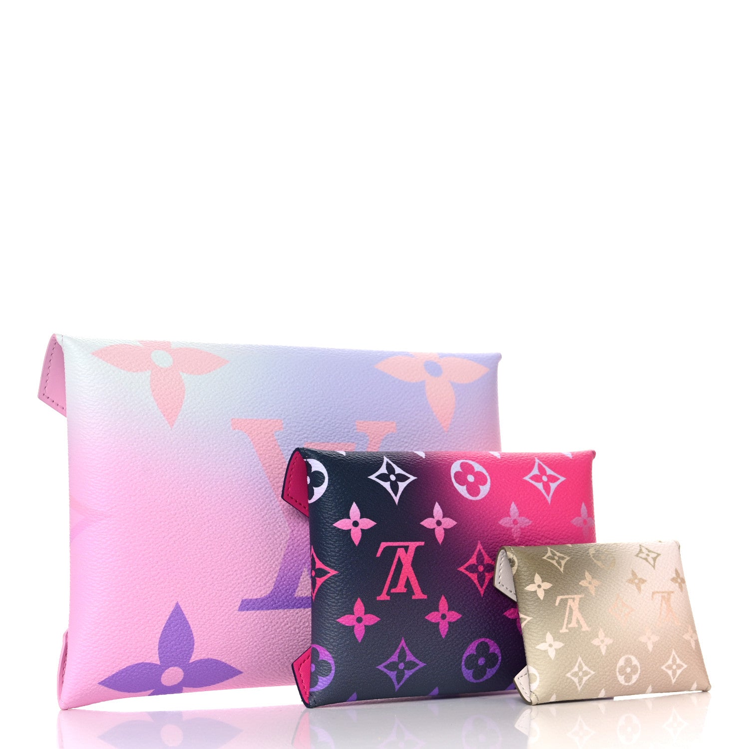 Louis Vuitton Monogram Giant Spring In The City Kirigami Pochette Set Sunrise Pastel Midnight Fuchsia Sunset Kaki 3 of 11