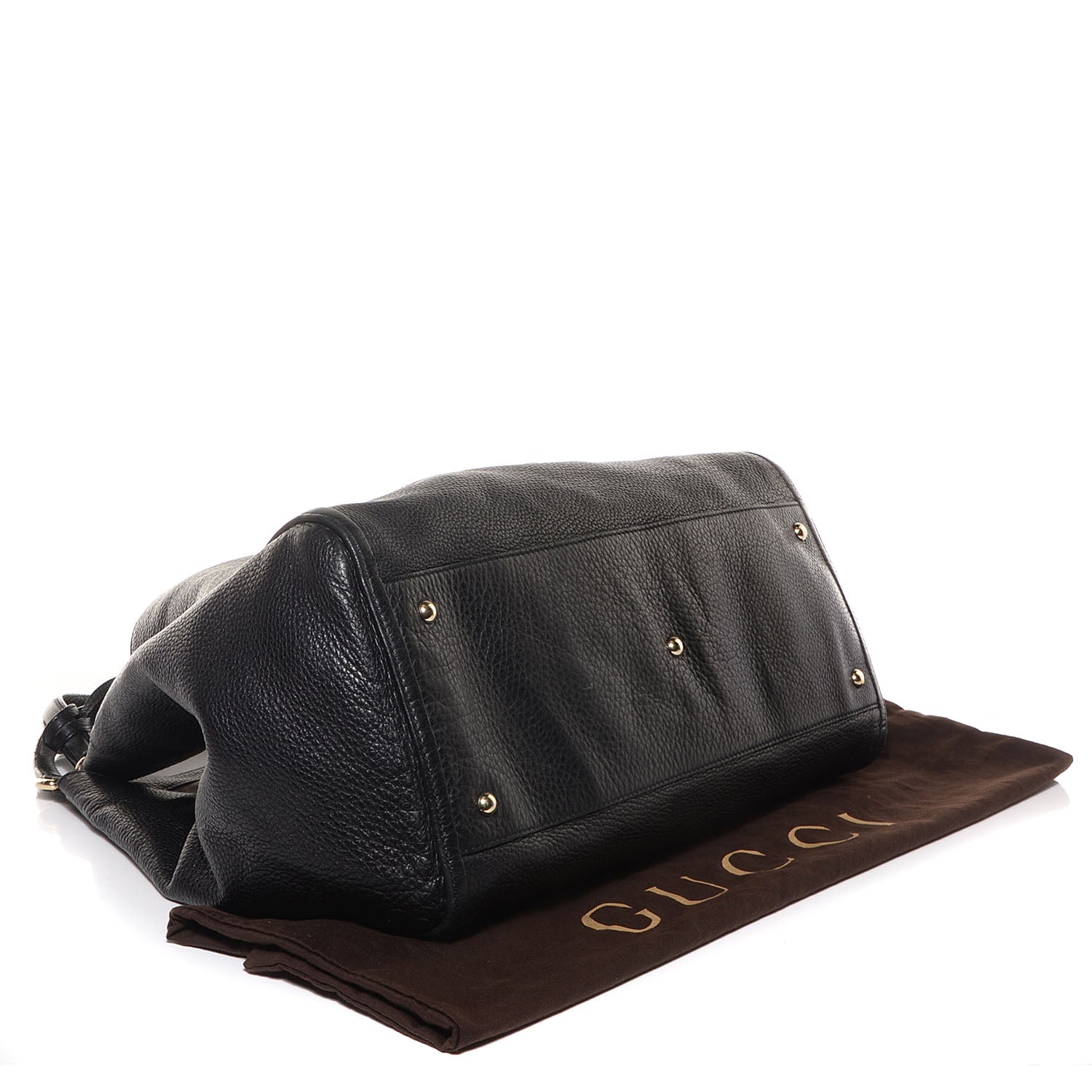 Gucci Pebbled Calfskin Large Soho Shoulder Bag Black 4 of 8