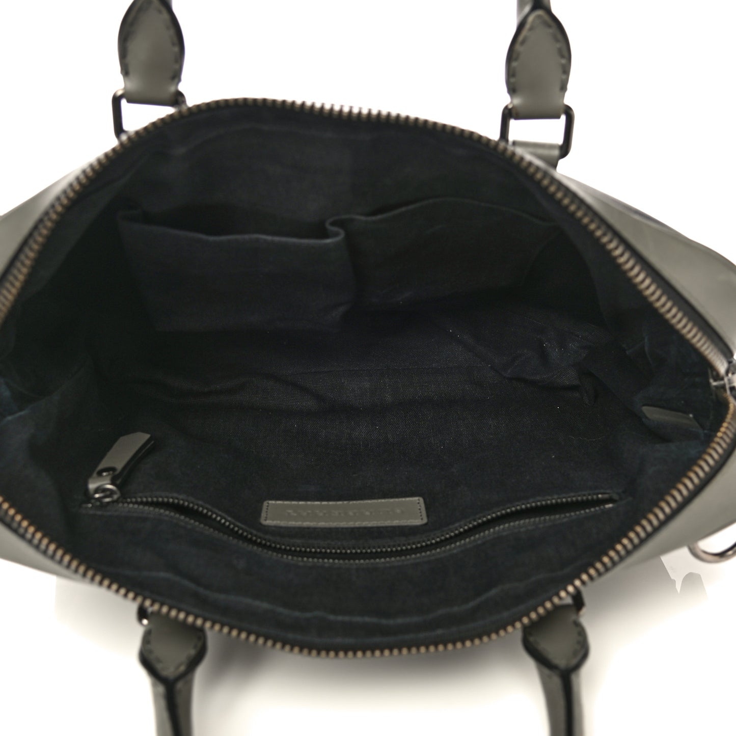 London Smoked Check Large Briefcase Grey