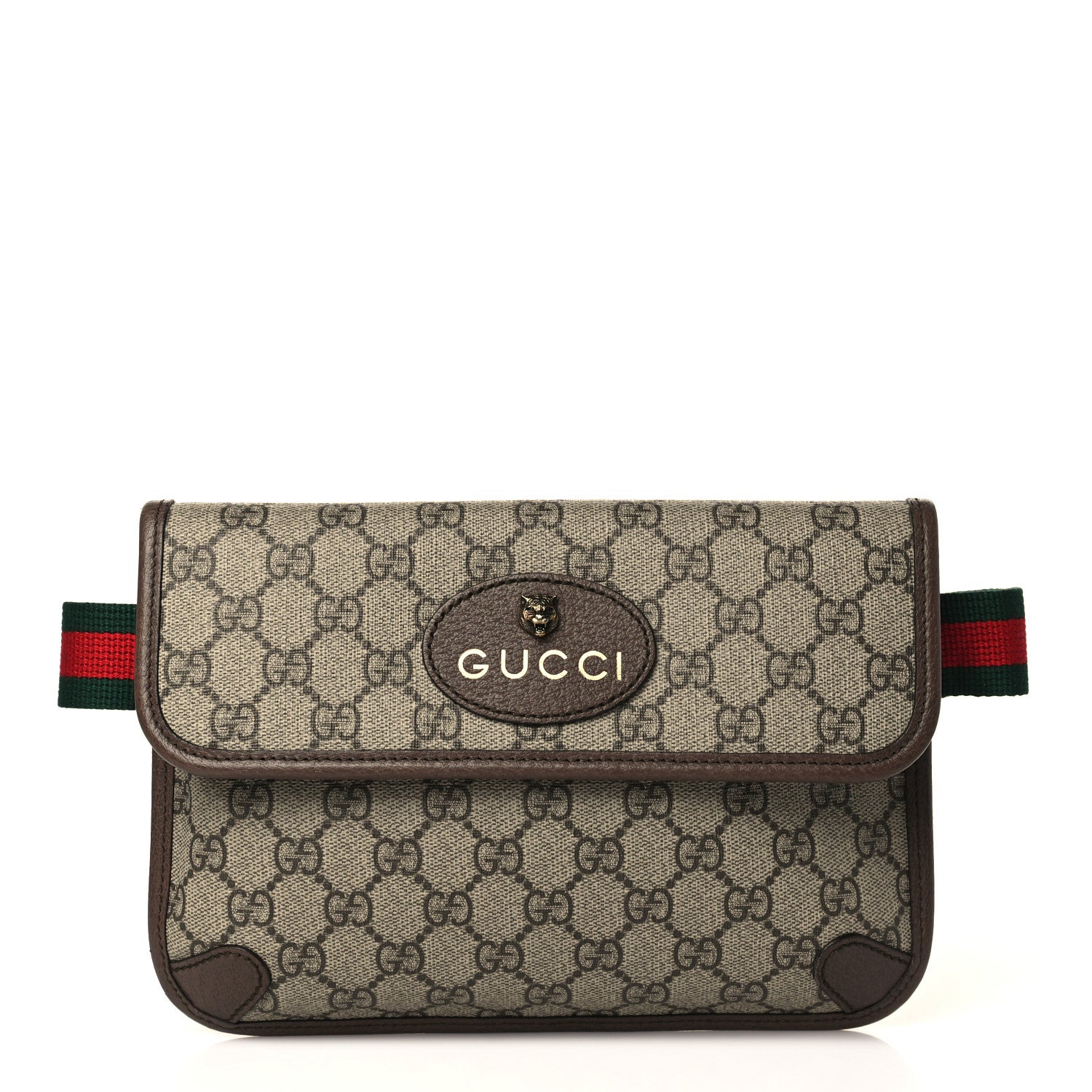 Gucci GG Supreme Monogram Neo Vintage Web Belt Bag Brown 1 of 10