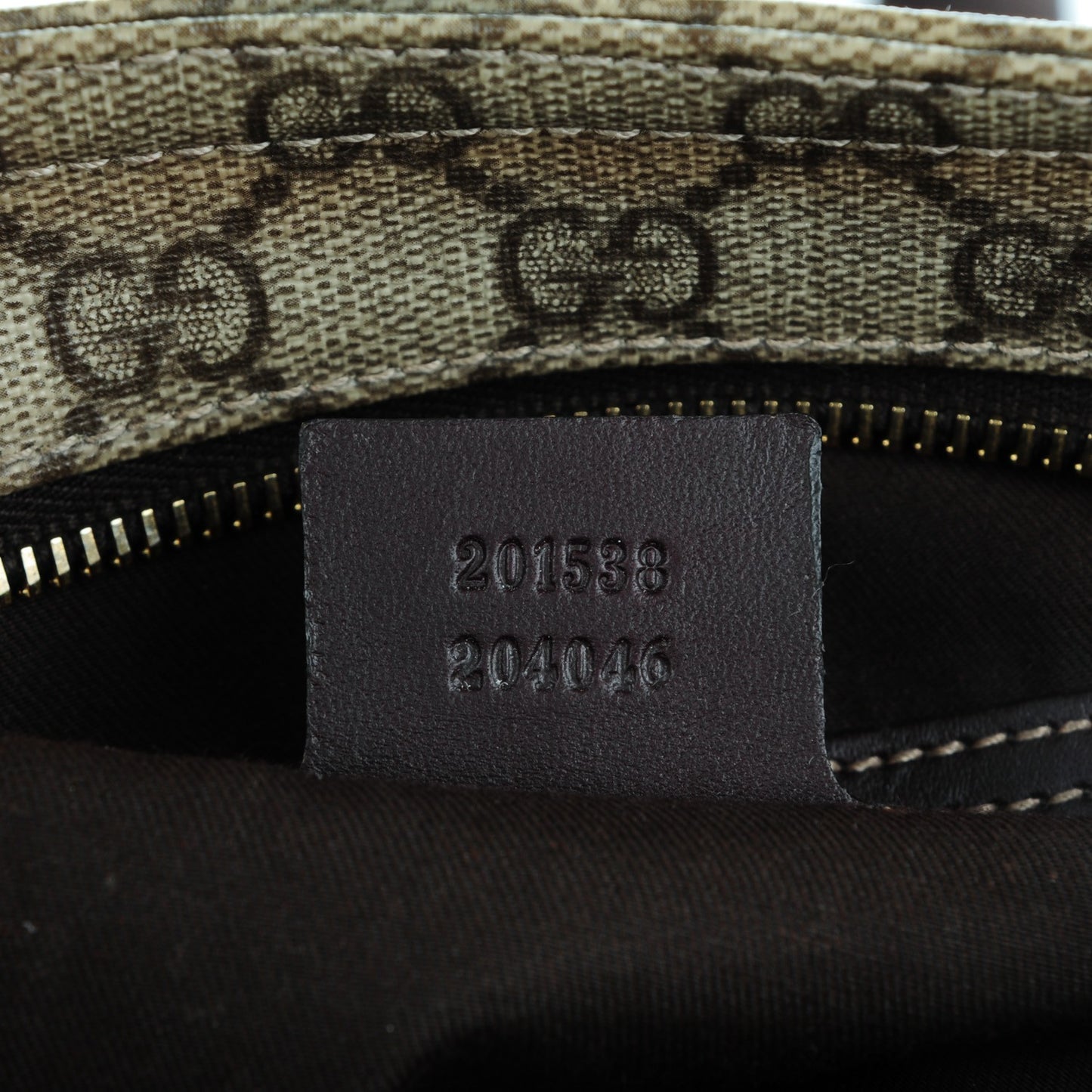 GG Supreme Monogram Small Flat Messenger Bag Dark Brown