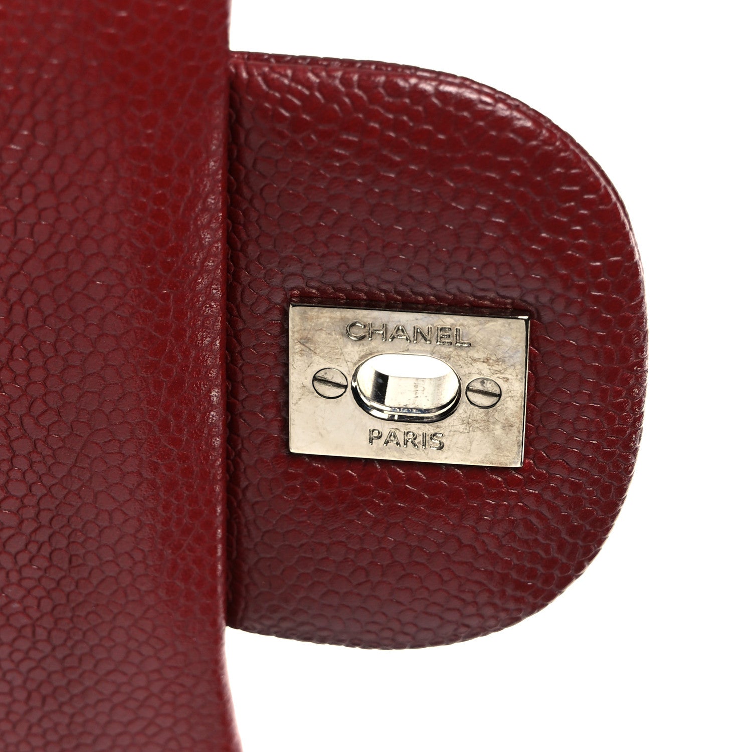 Chanel Caviar Quilted Jumbo Double Flap Dark Red 7 of 11