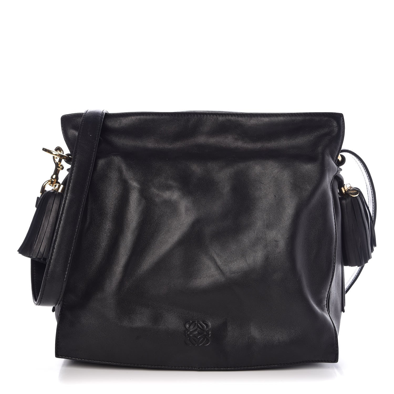 Loewe Calfskin Flamenco Shoulder Bag Black 1 of 10