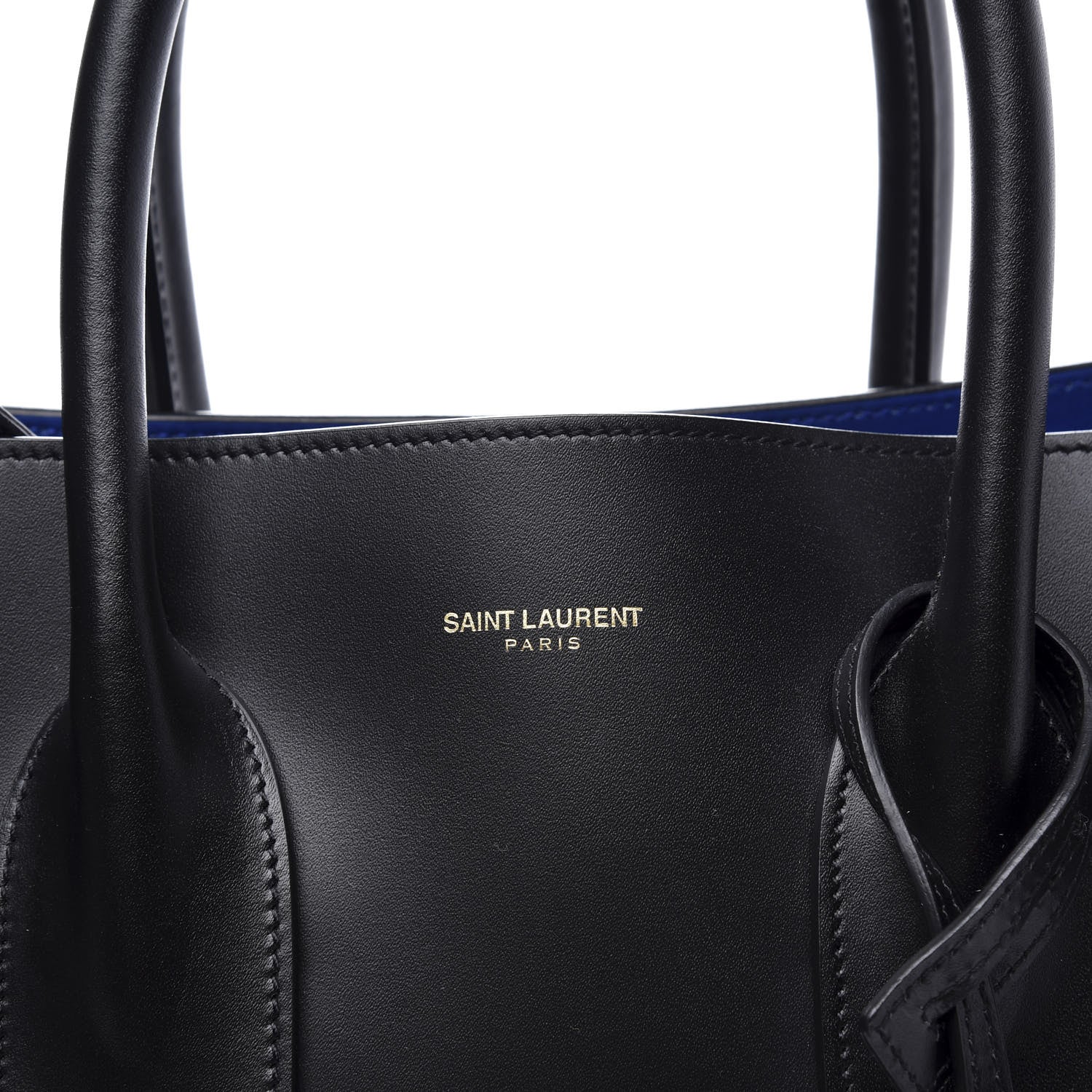 Saint Laurent Calfskin Small Sac De Jour Black Blue Majorelle 10 of 12