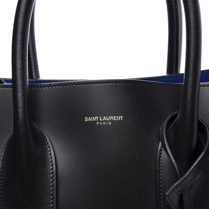 Saint Laurent Calfskin Small Sac De Jour Black Blue Majorelle 10 of 12