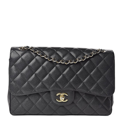 Chanel Caviar Quilted Jumbo Double Flap Black 1 of 10