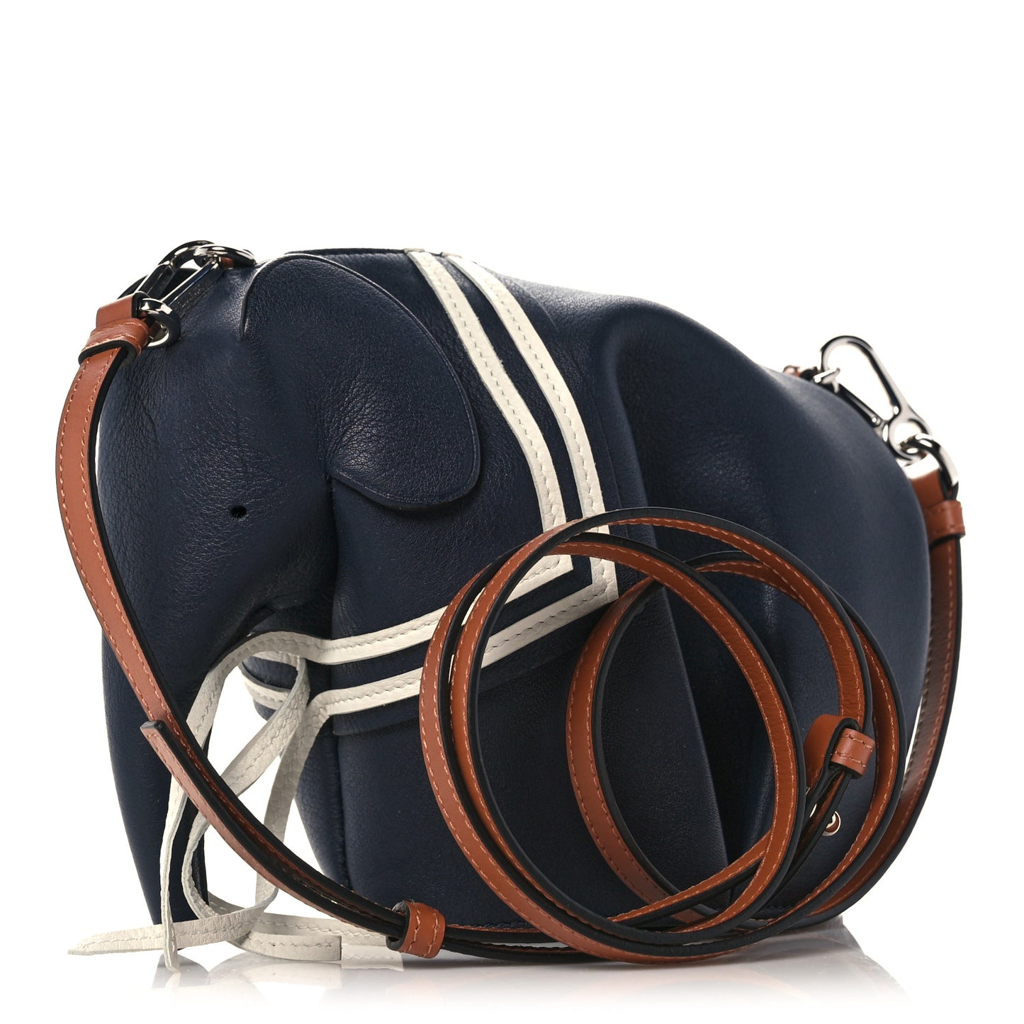 Calfskin Mini Sailor Elephant Crossbody Bag Deep Blue