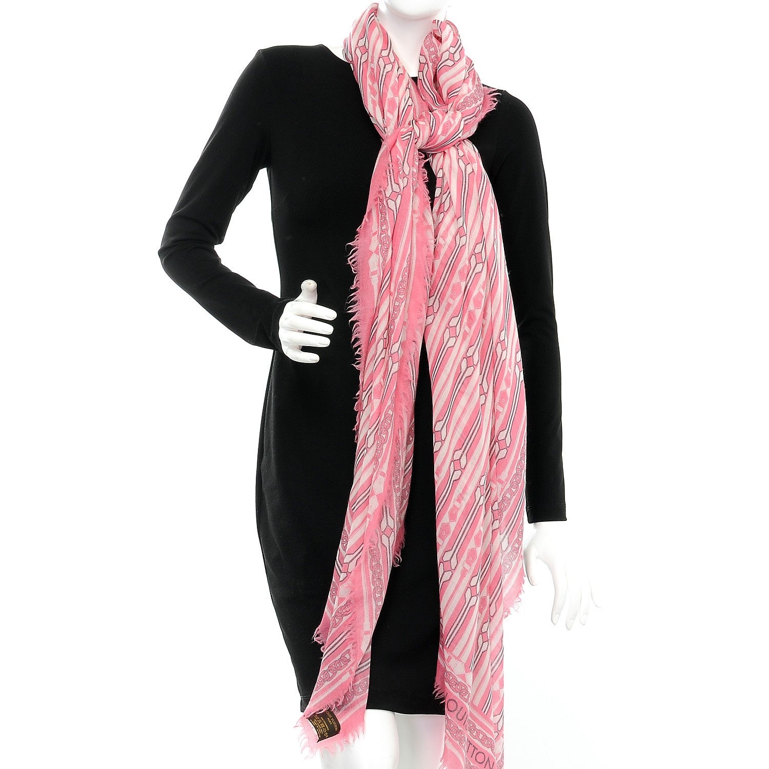 Louis Vuitton Cashmere Handling Stole Rose 2 of 5