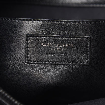 Saint Laurent Grain De Poudre Medium West Hollywood Monogram Fold-Over Black 7 of 19