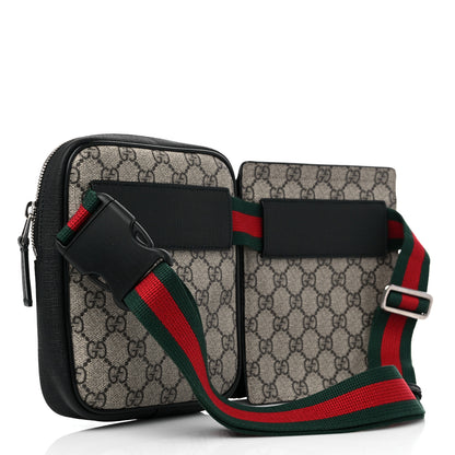 Gucci GG Supreme Monogram Web Belt Bag Black 2 of 16