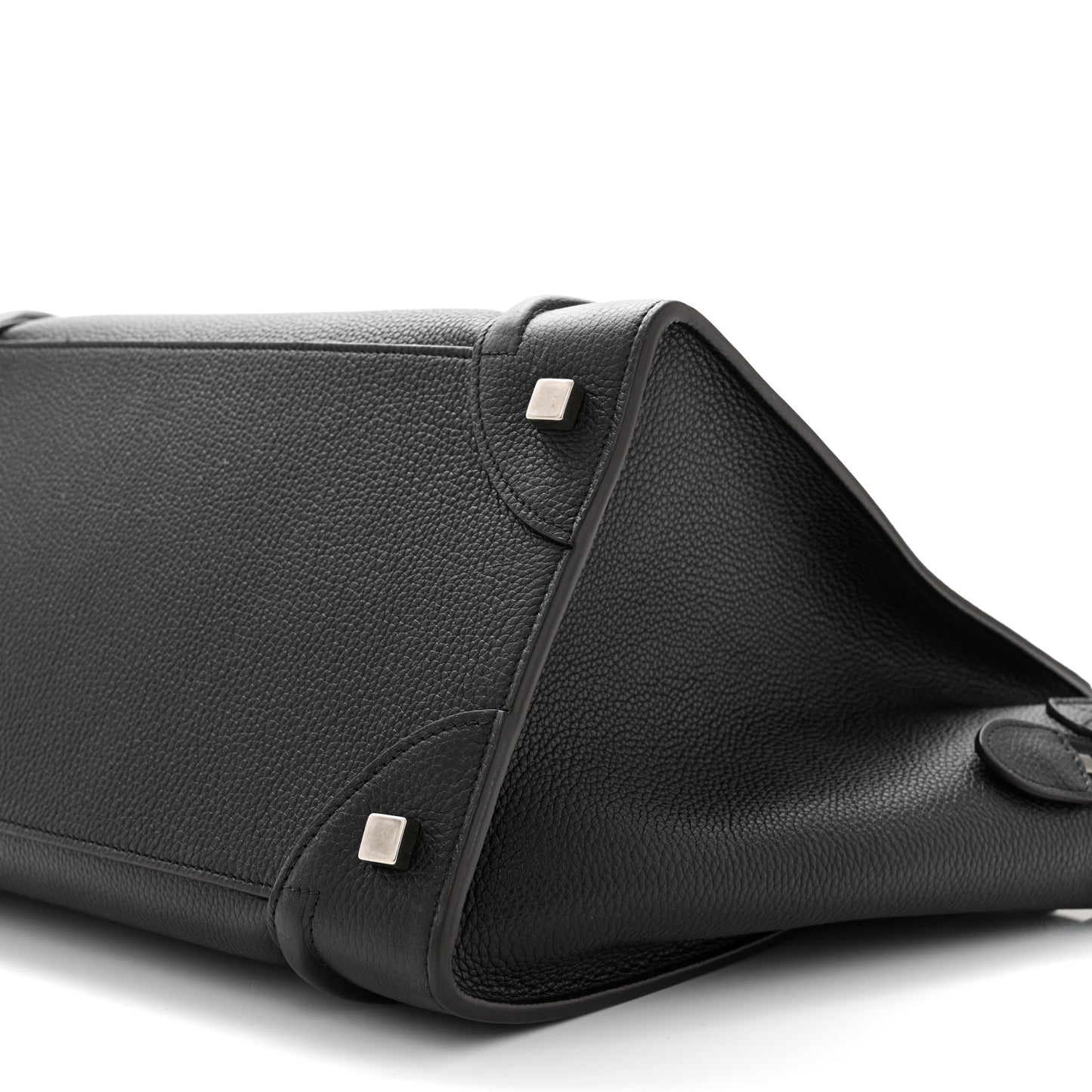 Drummed Calfskin Mini Luggage Black