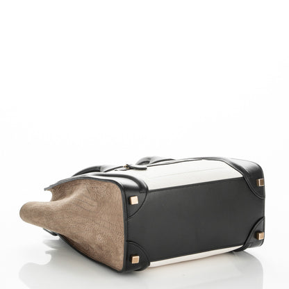 Celine Bullhide Calfskin Suede Micro Tri-Color Luggage Khaki 4 of 6
