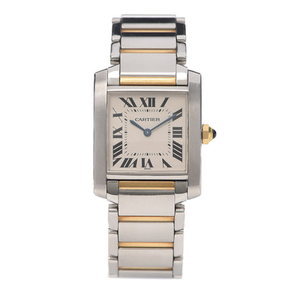 Cartier Stainless Steel 18K Yellow Gold 25mm Tank Francaise Quartz Watch 1 of 6