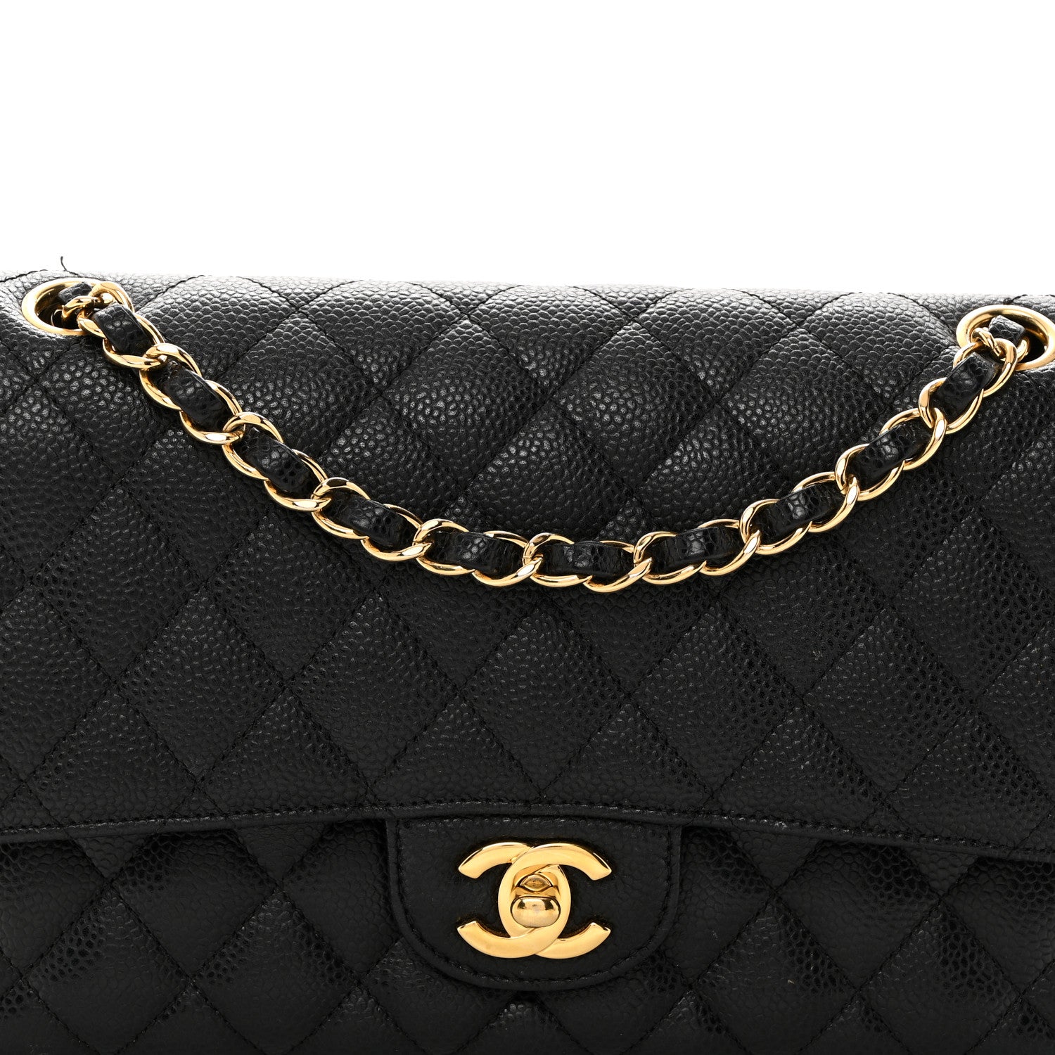 Chanel Caviar Quilted Medium Double Flap Black 8 of 11