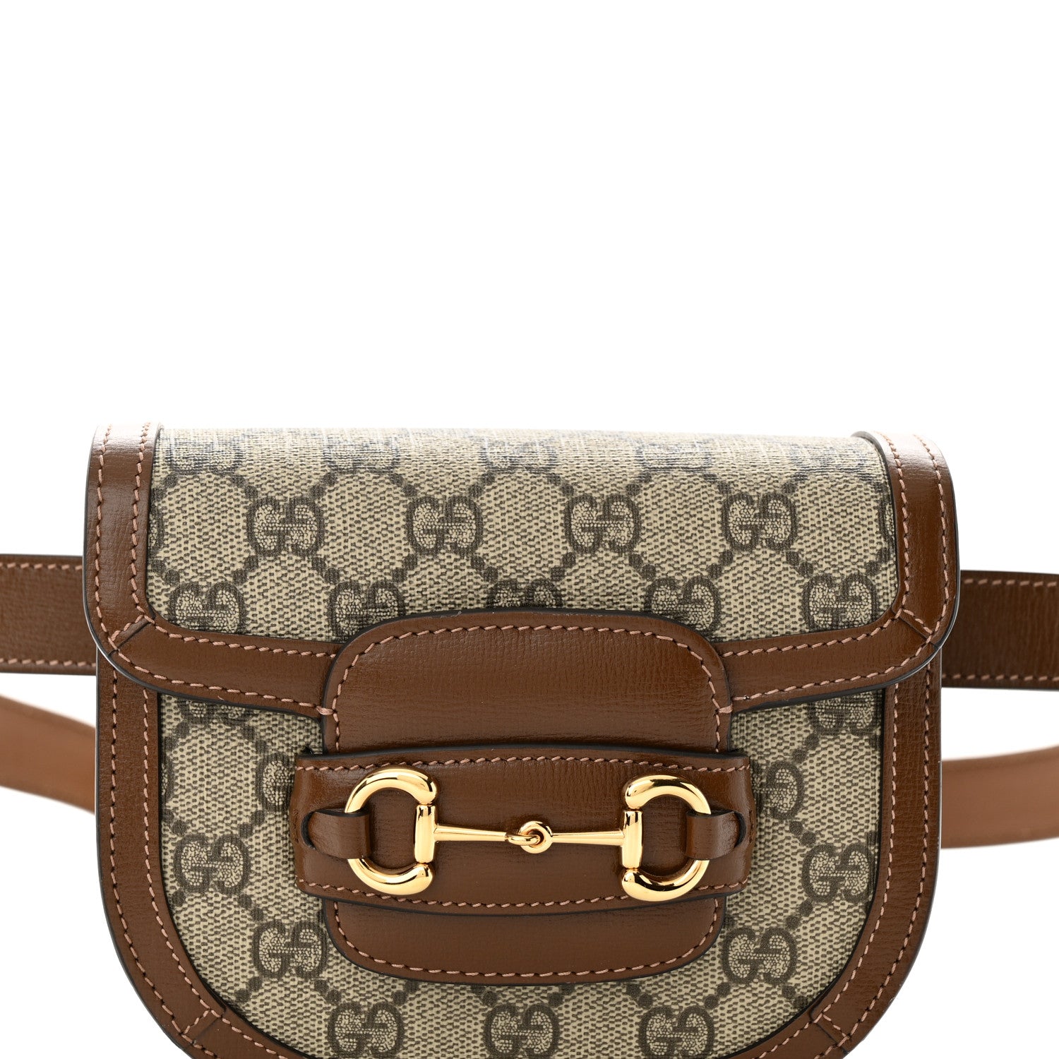 Gucci GG Supreme Monogram Horsebit 1955 Belt Bag Beige Brown Sugar 7 of 12