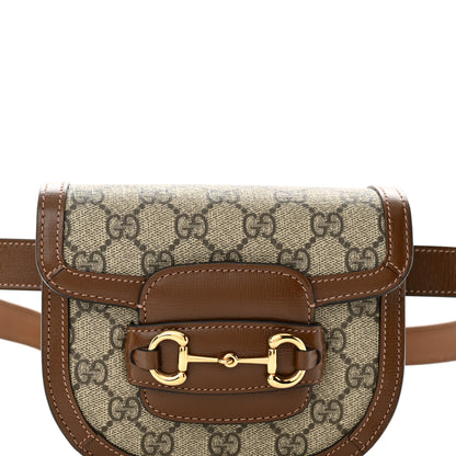 Gucci GG Supreme Monogram Horsebit 1955 Belt Bag Beige Brown Sugar 7 of 12