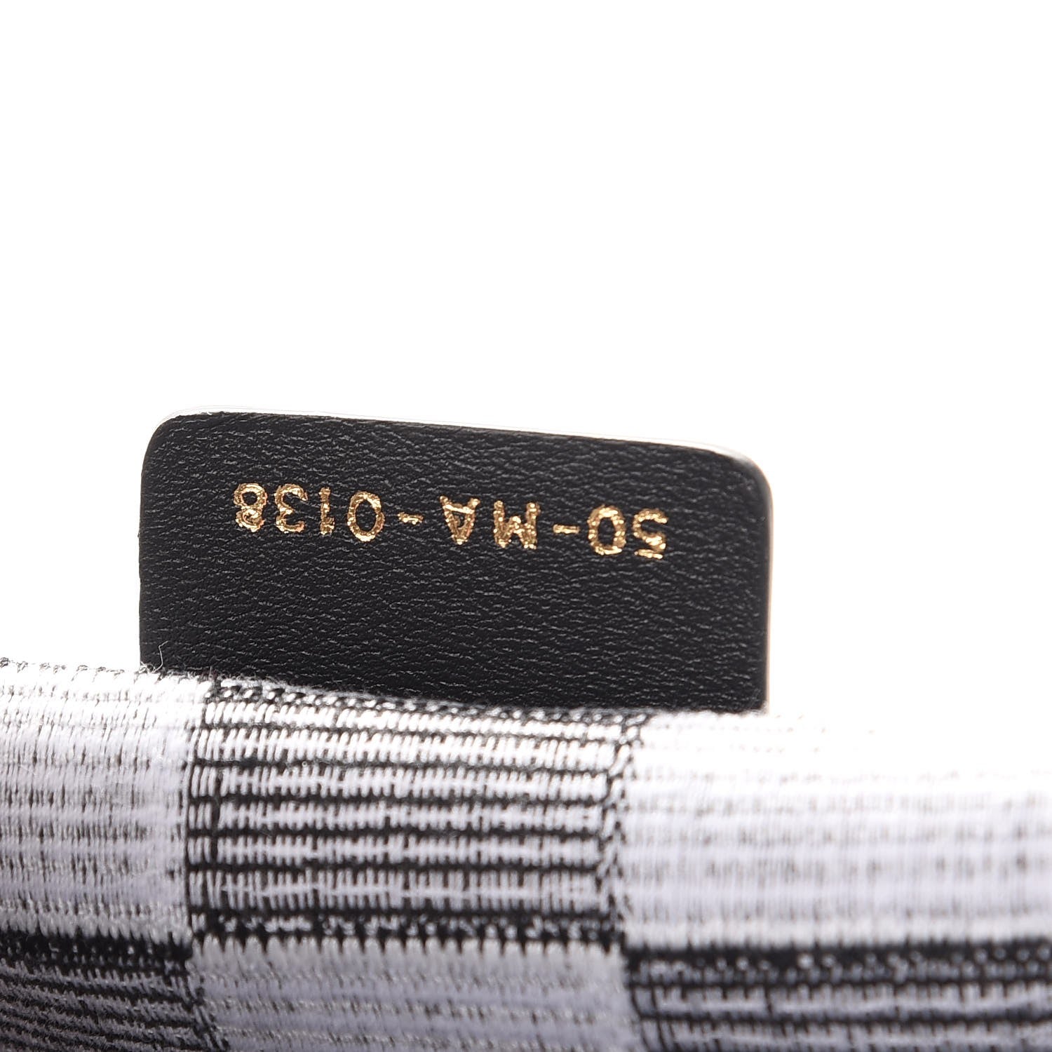 Christian Dior Canvas Embroidered Checkered Book Tote Black White 7 of 9