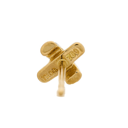 Tiffany 18K Yellow Gold Mini Stitch X Stud Earrings 5 of 5