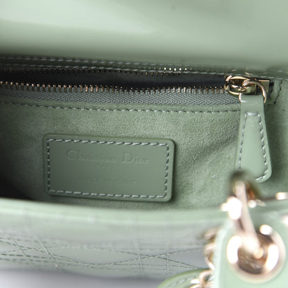 Christian Dior Patent Cannage Mini Lady Dior Mint Green 8 of 10
