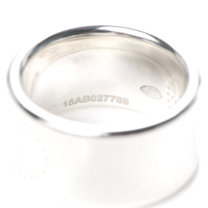 Hermes Sterling Silver GM Eclipse Ruban Ring 53 6.5 4 of 6