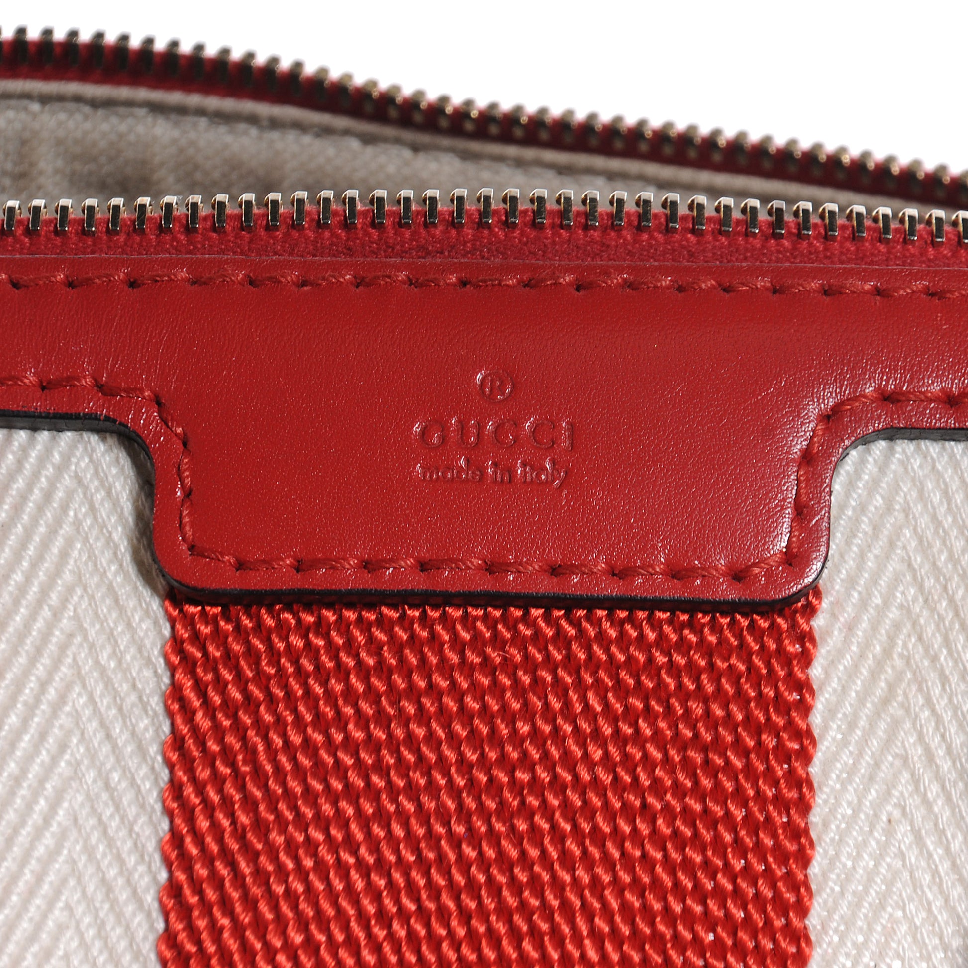 Gucci Monogram Vintage Web Medium Boston Red 6 of 9