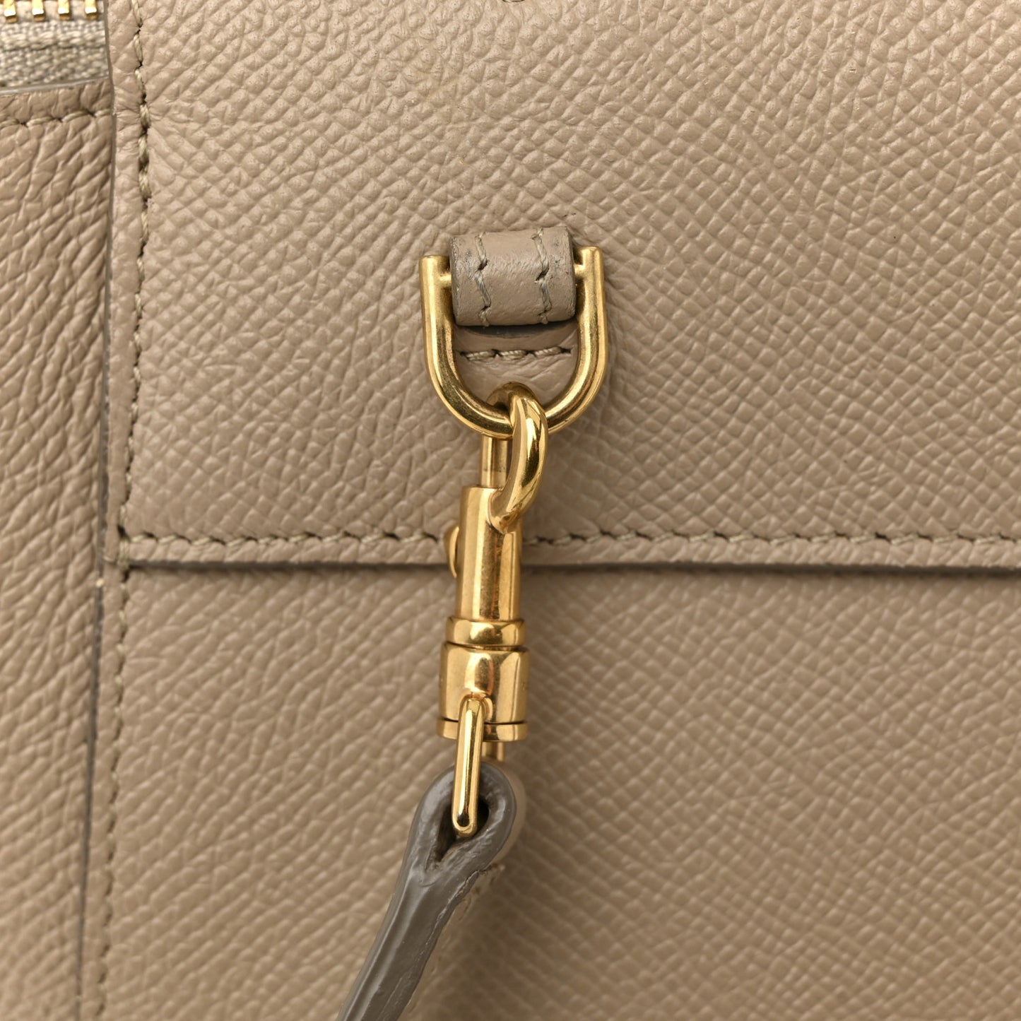 Grained Calfskin Nano Belt Bag Light Taupe